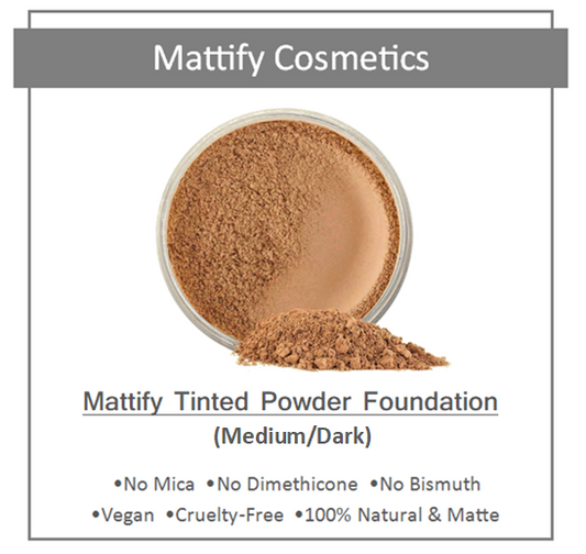 Mattify Tinted Powder Foundation for Oily Skin (Medium / Dark)